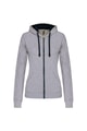 Dames Hoodie met rits kariban K467 OXFORDGREY-NAVY